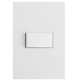 Conjunto Interruptor Paralelo Horizontal 4x2 - RECTA BRANCO SATIN FOSCO